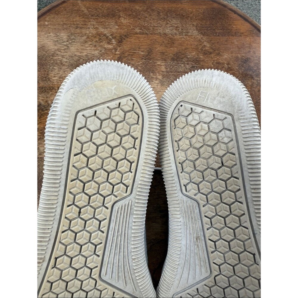 Flux Shoes Mens 9 Wm 10 White Knit Low-Top Sneakers Athletic Trainers Minimalist - Picture 10 of 12